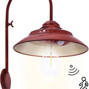 NEW Solar Barn Light with Motion Sensor - Metal Design Waterproof Solar Outdoor
